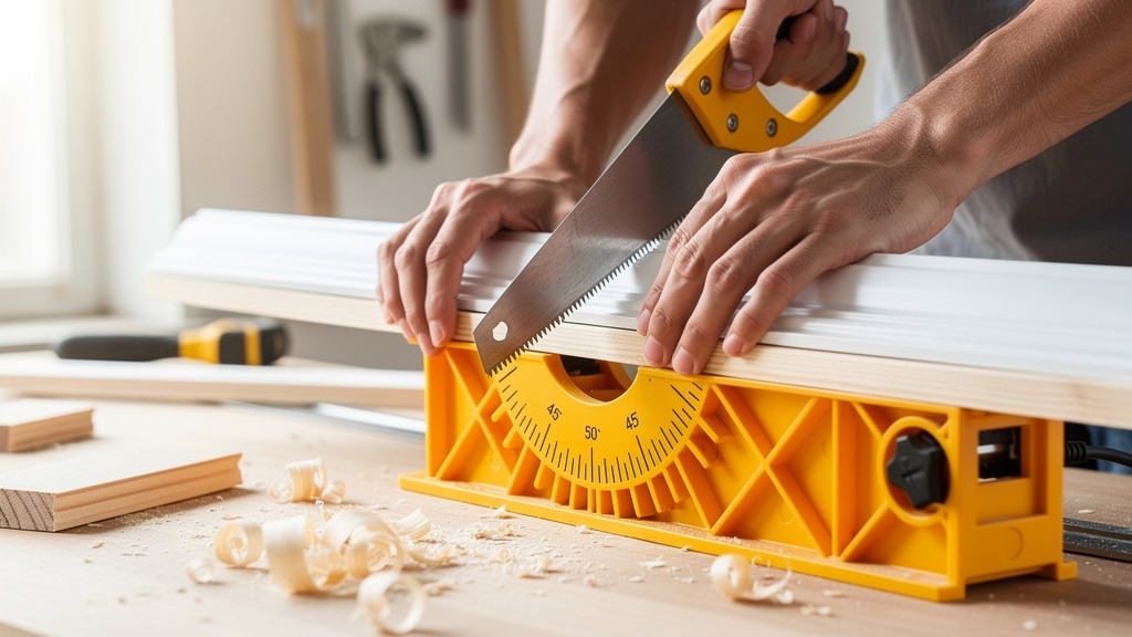 Comment scier les plinthes à 45 degrés ?
