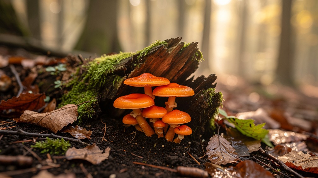 Quels facteurs favorisent l'apparition de ces champignons orange ?