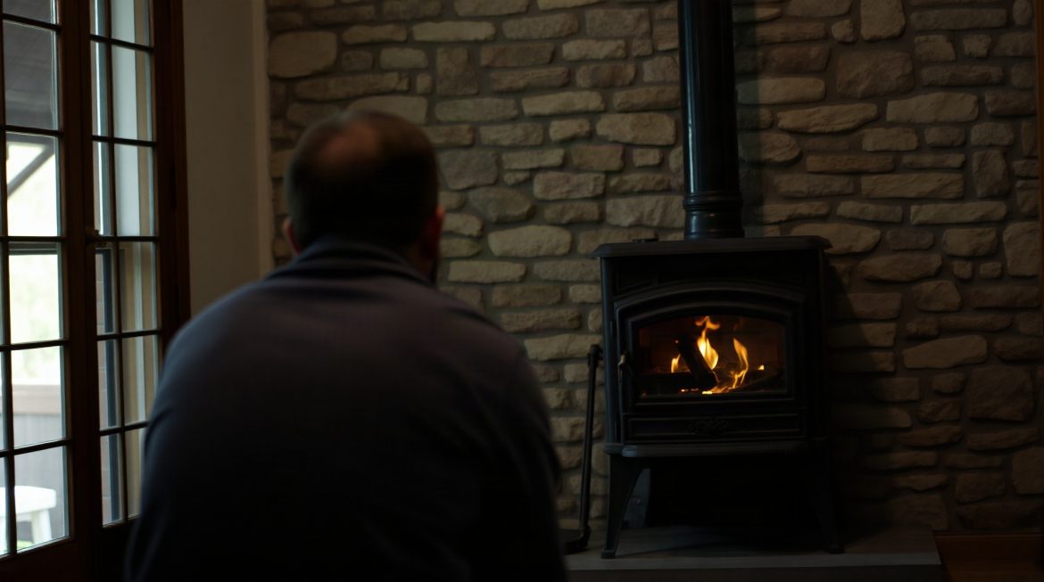Quel chauffage d’appoint est le plus économique et efficace en 2026 ? Poêle à bois allumé dans un salon familial