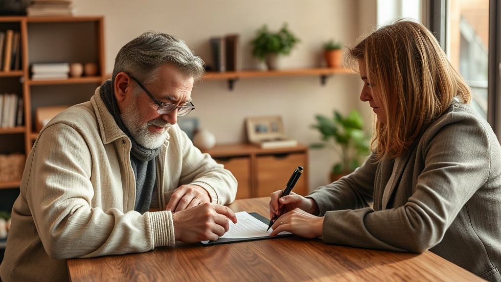 Propriétaires signant un procès-verbal de bornage avec un géomètre expert